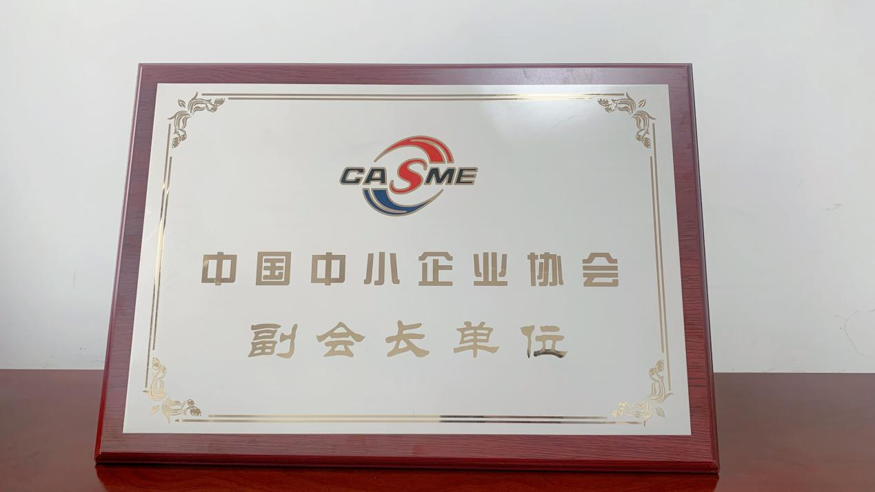 中国中小企业协会副会长单位 证书牌匾